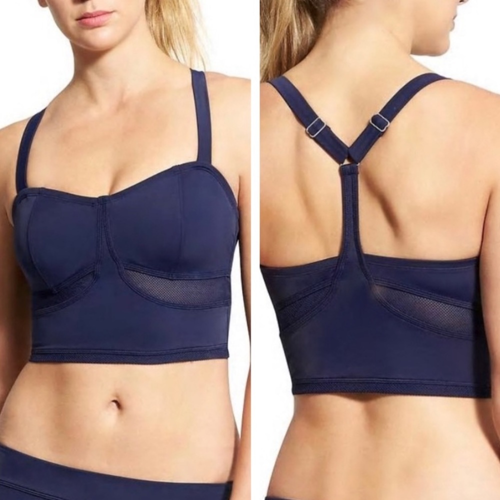 NWT Athleta Blue Hanalei Bralette Bikini Crop Top